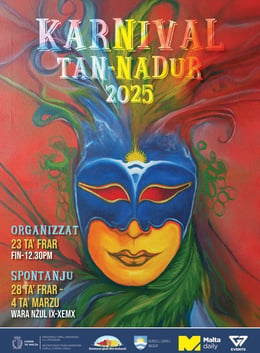 Poster for Nadur's Spontaneous Carnival 2025.