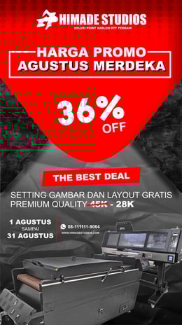 Himade Studios Gelar Promo Besar-Besaran Print Sablon DTF di Bulan Agustus 2025
