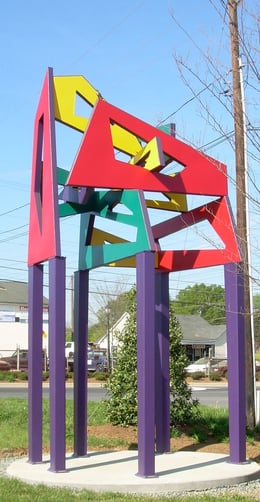 Reflections of Community - sculptor Jeff Hackney, City of Charlotte permanent collection
