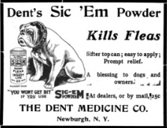 the dog fancier 1910 ad kills fleas dogs