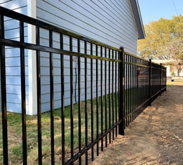 black steel fence