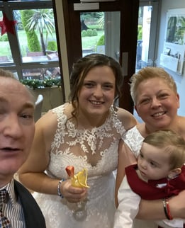 David Allbutt Celebrant With Couple At The End Of Their Wedding Ceremony