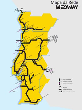 Mapa rede mercadorias Medway