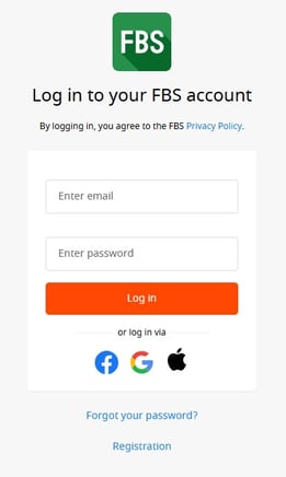 Login ke akun FBS