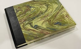 Album with marbled paper and decorative pages