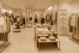 Progetto BRB Engineering per il settore retail: boutique contemporanea con layout funzionale