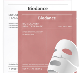 BIODANCE Bio-Collagen Real Deep Mask, Hydrating Overnight Hydrogel Mask, Pore Minimizing, Elasticity