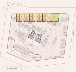 Floor plan of 1st floor in Ellora emerald building