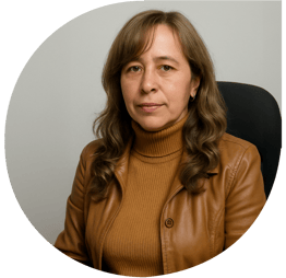 Retrato de Aida Fuentes, Gerente de Tesorería en NOAM