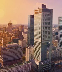 a city skyline with skyscrapers and skyscrapers