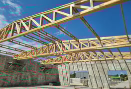 Charpente fermette de longue portée, charpente bois pour hangar, charpente pour bâtiments agricoles