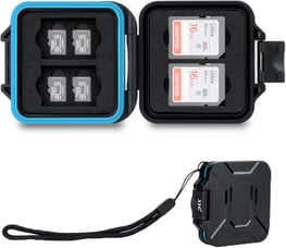 JJC 12 Slots Portable SD Micro SD Memory Card Case, Water-Resistant and Anti-Shock SD MSD TF Card