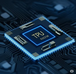 Imagen de un procesador Tpu (una representación)