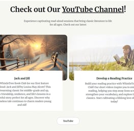 screenshot of Thewhistletreeproject.com home page images