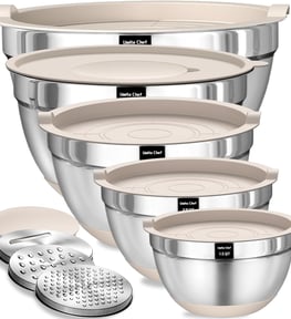 Metal Mixing Bowls with lids
