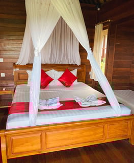 Cozy interior of a Bukit Permata bungalow.