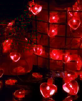 Luditek 14.5ft 40LED Valentines Day Decorations String Lights, Heart Shape Hanging Garland Valentine