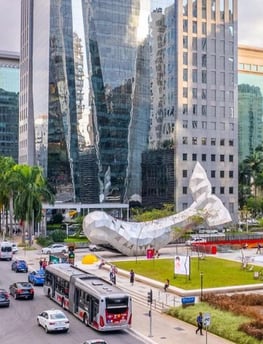 a city street scene with a bus and a bus