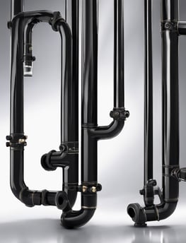 greyscale photography of pipe