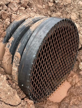 Drain screen for overflow pipe