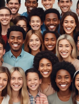 People of different ethnicity smiling