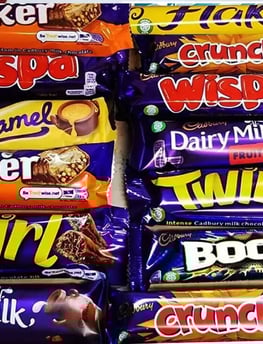 a variety of chocolate bars