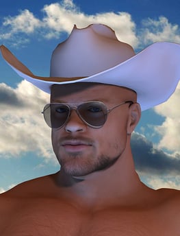 cowboy wearing sunglasses