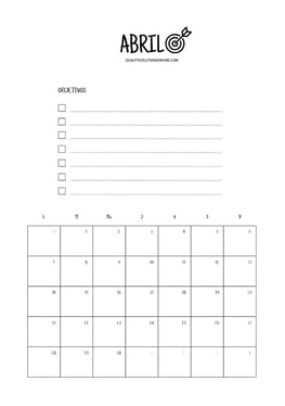 Calendarios de productividad 