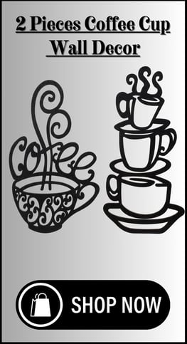 2 Pieces Coffee Cup Wall Decor