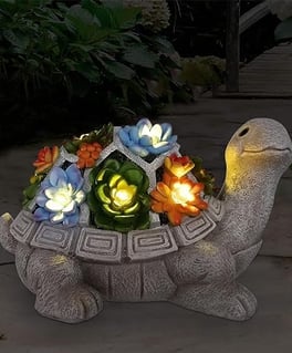 Solar Garden Outdoor Statue tortoise Turtle LED Lights Lawn Decor for Patio Balcony Yard unique gift