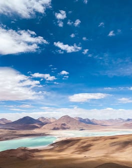View of the laguna verde from the Licancabur Summit.
