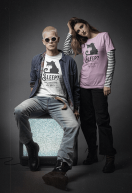 vivid calm designs, side gig club, Sleepless Grind, Hustler Cat, Vivid Black, black cat, Late-night 