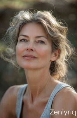 serene woman in natural outdoor light, symbolizing balance and healthy blood sugar lifestyle support