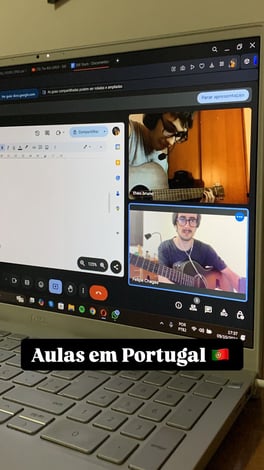 aula online de violão para Portugal