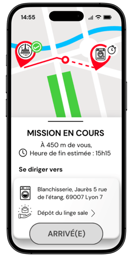 interface prestataire en cours de missions