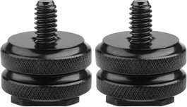 Camera Hot Shoe Mount to 1/4"-20 Tripod Screw Adapter Flash Shoe Mount for DSLR Camera Rig (Pack of 