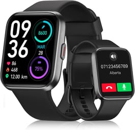 Smart Watch for Women Men, Smart Watch (Answer/Make Call),1.8" Full Touch Alexa Built-in Fitness Wat