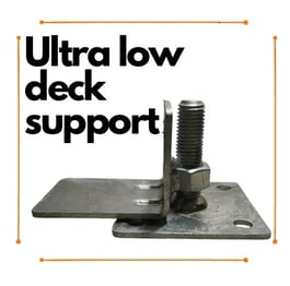 Low clearance adjustable deck support