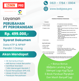 Jasa Perubahan Pengurusan PT Perorangan Pribadi Murah Terdekat di Kota Kabupaten Biaya 499 Ribu