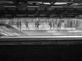 Passengers waiting on Sydney Central Station