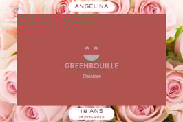 un encadrement  pour photo avec des roses pour un anniversaire
