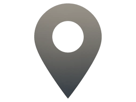 Icon de localisation avec dégradé de marron