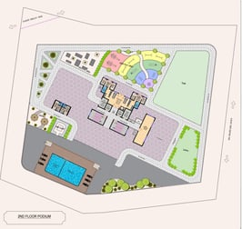 Podium amenities floor plan of ellora emerald