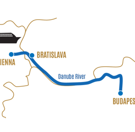 карта круиз по река Дунав за зъболекари