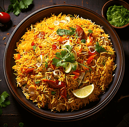 basmati rice long grain veg biryani