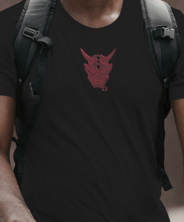 communitytee horned face tshirt