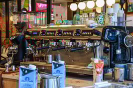 The coffee machine of Ground Yourself Cafe in St Kilda, Melbourne