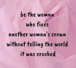 a pink rose with a quote about being a woman