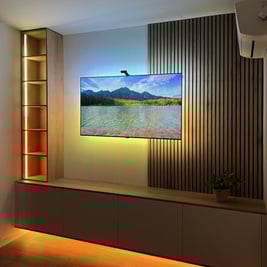 nappali tv szekreny modern led lamella