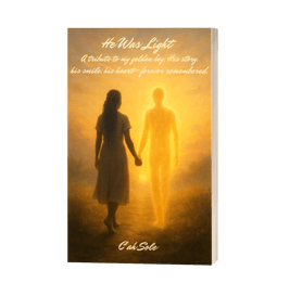 Cover of C'ah Sole eBook He Was Light with an image of a Mourning Mother saying goodbye to her son.